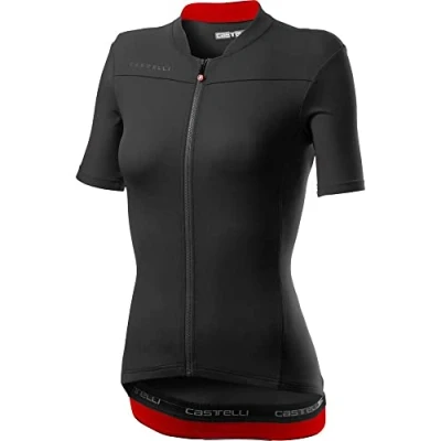 Image of CASTELLI 4520068 085 Anima 3 Jersey Sweatshirt Women&#039;s Light Black/Red XL