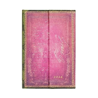 Image of Paperblanks 12 Month Calendar 2024 Emily Dickinson, I Died for Beauty, Horizontal, Mini (100 x 140 mm)