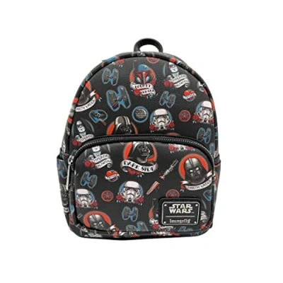 Image of Loungefly Disney Star Wars Darkside Tattoo All Over Print Mini Bag, Multi Color