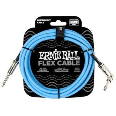Image of Flex Instrument Cable Straight/Angle 10ft Blue