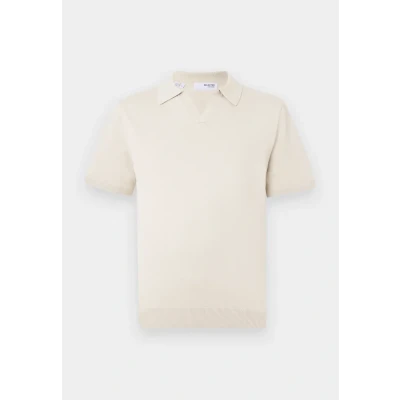 Image of Selected Homme Teller Polo shirt, Men&#039;s, Size: Small, Oatmeal