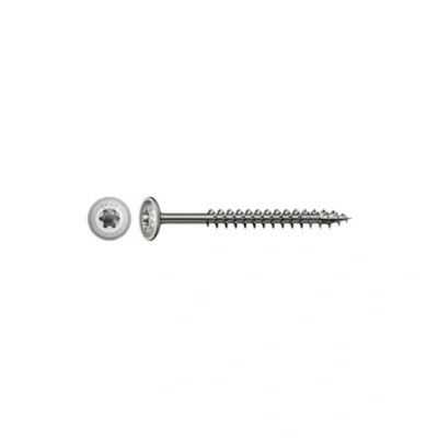 Image of SPAX Wood Construction Plate Head Screw VG, A2 II Skint, T STAR T30, 6 mm X 80 mm, 100 Stk/Pak