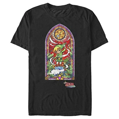 Image of Nintendo Men&#039;s Wind Walker Window T Shirt, Black, Medium