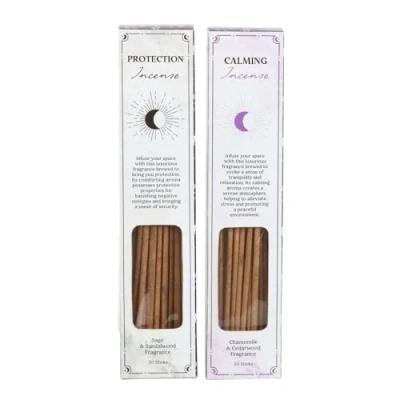 Image of Calming &amp; Protective Incense Sticks Set Chamomile Cedarwood Sage Sandalwood for Stress Relief, Spiritual Protection, Relaxation, Meditation Peaceful Atmosphere, 60 Total