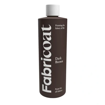 Image of Fabricoat Fabric Paint Restore or Change the Colour of Any Directly Onto Transform Anything Sofas, Lampshades, Car Interiors (500ml, Dark Brown)