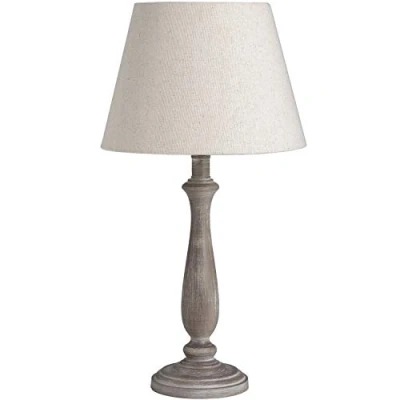 Image of Hill 1975 Teos Table Lamp, Wood, Linen, Mixed, one