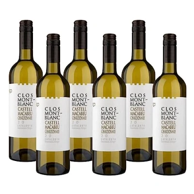 Image of Case of 6 Clos Montblanc Castel Macabeu Chardonnay White Wine 75cl 12% abv
