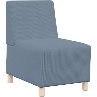 Image of vidaXL Sofa Chair with Cushion Blue Corduroy fabric