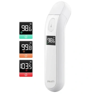 Image of iHealth Thermometer for Adults by iHealth, Infrared Forehead and Kids, Touchless Digital Baby with Fever Indicator, Non Contact (PT2L)