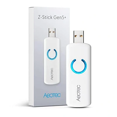 Image of Aeotec Z Stick Gen5 Plus, Wave Plus USB to Create Gateway, Zwave Hub Controller Pro 2020 SmartStart and S2 Enabled, Works with Raspberry Pi 4, Compatible SmartThings, HomeSeer, White