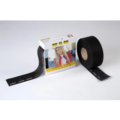 Image of 50mm Vilene Iron On Edgefix Folding Stabiliser Tape Black per metre