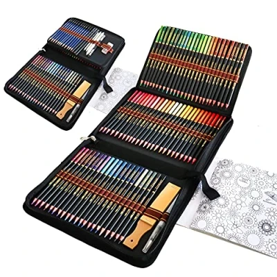 Image of WGOT Watercolour Pencils for Artists, 96 Professional Colouring Drawing Art Set, Perfect Adults, Students Sketching, and