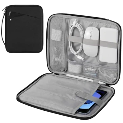 Image of MoKo 9 11 inch Tablet Sleeve Carrying Case with Handle, Padded Protective Travel Bag for New iPad Air/Pro 2024, 10th Gen 10.9, Air 5/4th 9/8th 10.2, Tab S9/S8 11, Black