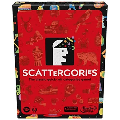 Image of Hasbro Gaming Scattergories Classic Game, Party Game for Adults and Teens Ages 13 up, Board 2+ Players