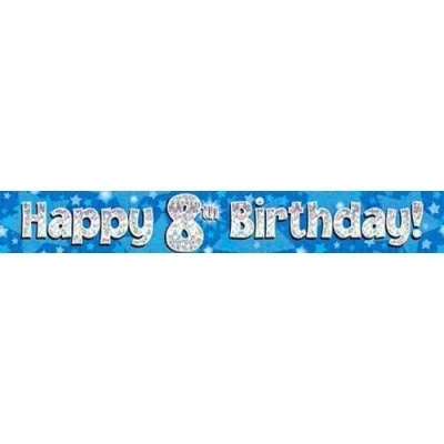 Image of Oaktree UK 624696 Party Banner, Blue, 9 ft