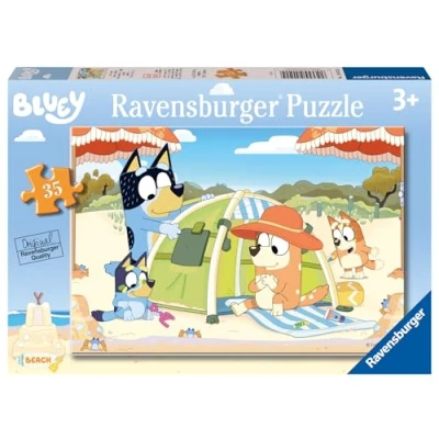 Image of Ravensburger Bluey Toys for Kids Age 3 Years Up 35 piece Jigsaw Puzzle Beach Day 2024 Edition