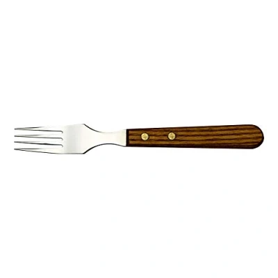 Image of Rockingham Forge 4 Prong Steak Fork with Wooden Handle