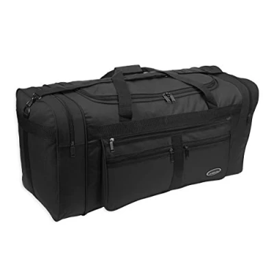 Image of ARIANA Lightweight Holdall Duffle Cargo Travel Cabin Gym Bag 2002 (Medium 25&quot; (L65xW29xH32 cm), Black Black)