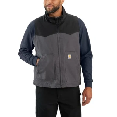 Image of Carhartt 106433 Montana Loose Fit Insulated Vest SHADOW/BLACK M