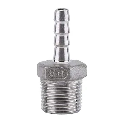 Image of BSP Male Thread Pipe Barb Hose Tail Connector Adapter SS304 Stainless Steel Barbed with Adaptor DFE 1/8 3/4