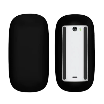 Image of kwmobile Silicone Cover Compatible with Apple Magic Mouse 1/2 Soft Protector Grip Black Matte