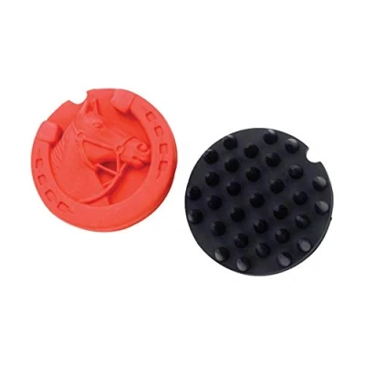 Image of Lincoln Horse Head Rubber Curry Comb Black