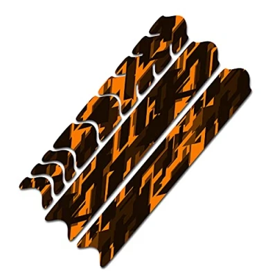 Image of AlphaShield R161 Self Adhesive Frame Protection Film for Bike MTB BMX Neon Orange 14