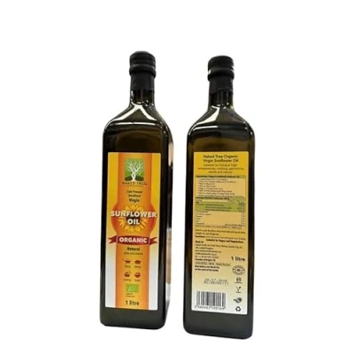 Image of Virgin Organic Sunflower Oil Cold Pressed Unrefined 1 litre