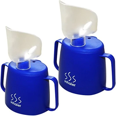 Image of Medisure Healthcare Steam Inhaler Inhalation Cold Cough Flu Blocked Airways Cup x 2