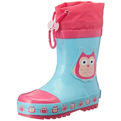 Image of Playshoes GmbH Rubber Boots Owls, Unisex Kids’ Wellington Boots, Multi Colored (Mehrfarbig), 4 Child UK (20/21 EU)