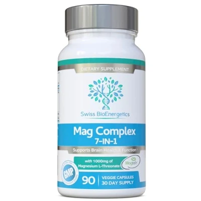 Image of Magnesium L Threonate Complex 7 in 1 with 1000mg of Magtein Plus as Bisglycinate, Taurate, Citrate, Gluconate, Malate &amp; Lactate Supports Sleep Vegan, UK Made and No Artificial Nasties