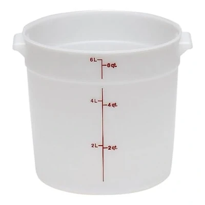 Image of Cambro RFS6148 White Poly Round 6 Qt Storage Container