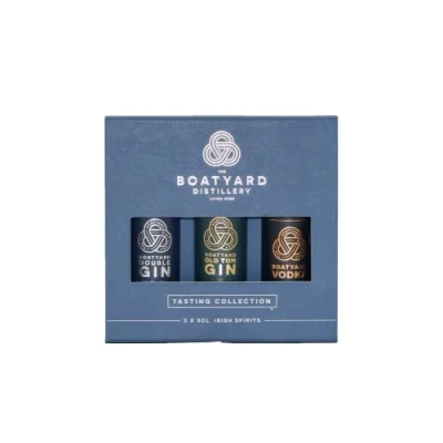 Image of Boatyard Double Gin Miniature Gift Pack, 3 X 5cl, 46 Percent, Organic Irish Gin, B Corp Certified, Ideal Stocking Filler