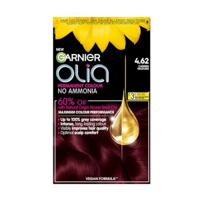 Image of Garnier Olia Permanent Hair Dye 4.62 Dark Garnet Red