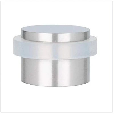 Image of EVI Herrajes I 140 B Door Stop, Adhesive, Finish matt INOX (Stainless Steel) White Rubber