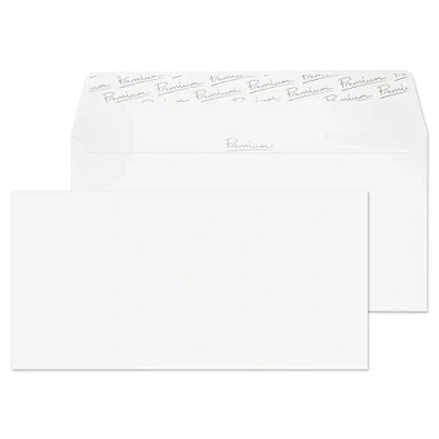 Image of Blake Envelopes Qualité supérieure et Patte autocollante format DL 110 x 220 mm 120 g/m ² Vélin portefeuille Blanc Lot de 50