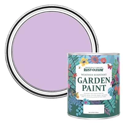 Image of Rust Oleum Purple Mould Resistant Garden Paint in Matt Finish Violet Macaroon 750ml