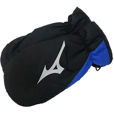 Image of Mizuno RB Winter Mitten Black / Blue Women/Men One Size