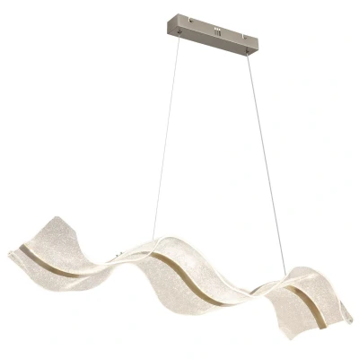 Image of Saque Pendant Ceiling Light Nickel Matt LED Dimmable 2700 6500K Remote Control