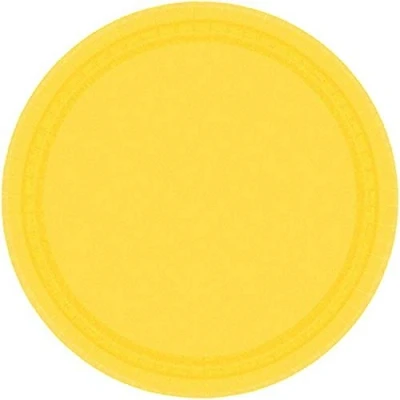 Image of Amscan Bright Yellow Dessert Paper Plates 17.7cm 8 Pcs