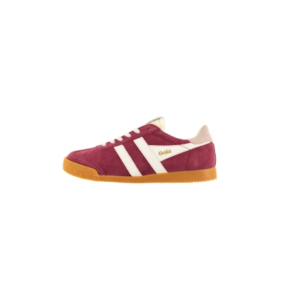 Image of Gola Elan Womens Fashion Trainers in Cerise Off White 3 UK