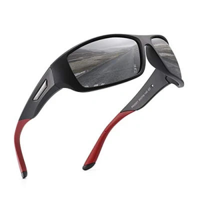 Image of PUKCLAR Polarised Sports Sunglasses for Men Women Running Cycling Fishing Driving Golf TR90 Frame