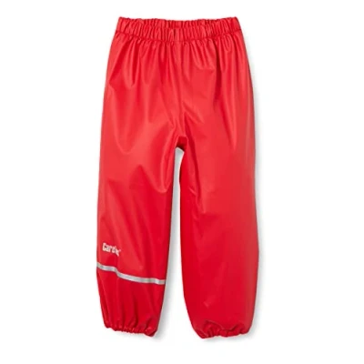 Image of CareTec Girls Pants Pu W/O Fleece Rain Trousers, Red (402), 110 UK