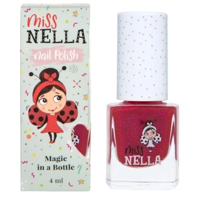 Image of Miss Nella JAZZBERRY JAM Safe Special Glitter plum Nail Polish for Kids, Non Toxic &amp; Odour Free Formula Children and Toddlers, Natural Water Based Easy Peel Off