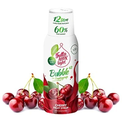 Image of Light Low Carb Fitness Syrup by FruttaMax Zero Sugar with Stevia 60% Fruit Content 500ml (Cherry Light)