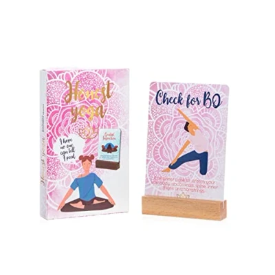 Image of Boxer Gifts Honest Yoga Cards Funny Daily Poses To Practice Fun Gift For Her, Multicolor,GA3061