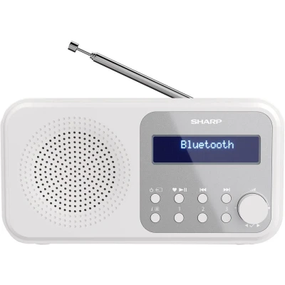 Image of SHARP Tokyo DR P420 Portable DABﱓ Bluetooth Radio Snowy White, White