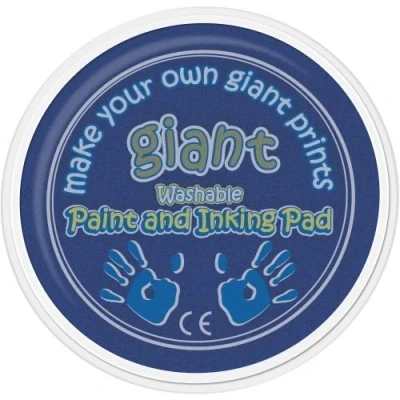 Image of Giant Paint &amp; Inking Pad Ideal for Childrens Hand Foot Prints with Animal Shaped Painting Sponge (Blue)