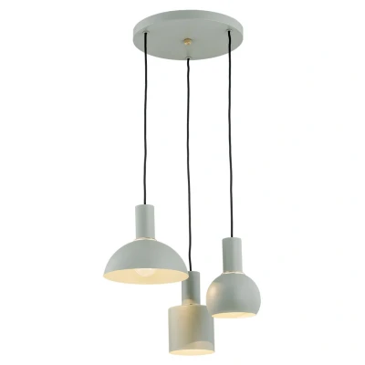 Image of Sines Cluster Pendant Ceiling 3 Light Siege Structure, Brass Elements