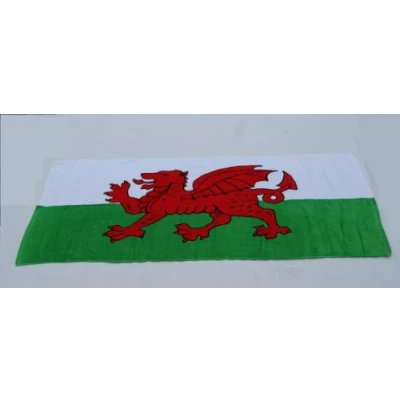 Image of TamersGifts WELSH DRAGON FLAG BEACH VELOUR TOWEL WALES CYMRU 75 x150cm (30&quot;x 59&quot;)